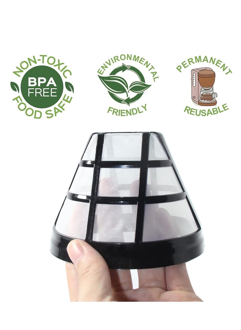 Bukela Reusable Coffee Filters, 4 Pack Coffee Machine Basket Cone Filters, Nylon Filters for Cuisinart/Ninja Coffee Machine Filters and Brewers, BPA Free, for Most 8-12 Cup Coffee Machine  - Image 5