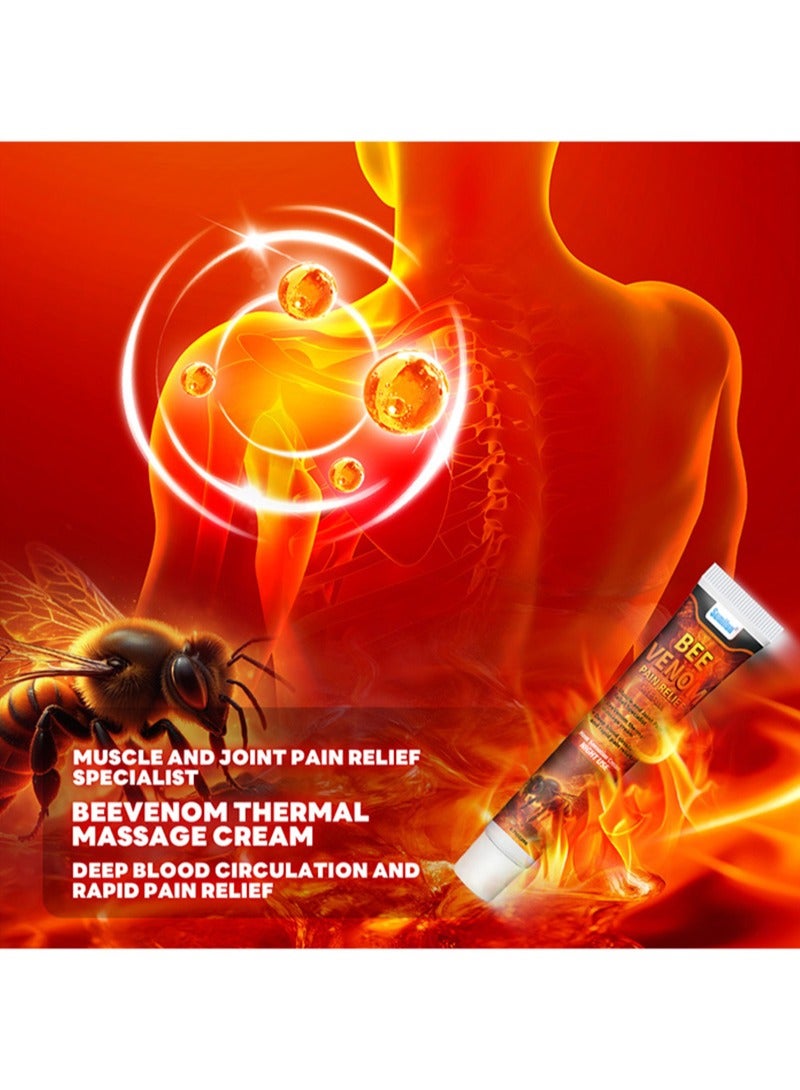 Sumifun 2 Pieces Pack Ice And Hot Double Pain Relief Cream，Bee Venom Scorpion Venom Pain Relief Cream，Muscle And Joint Pain Relief Gel，Suitable For Neck，Shoulders，Hands，Feet And All Parts Of The Body（20ml+20ml） - Image 5