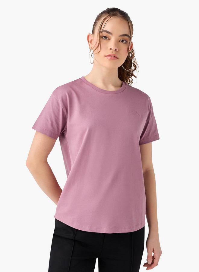 Kappa Logo Detail Crew Neck T-shirt with Short Sleeves - Image 1