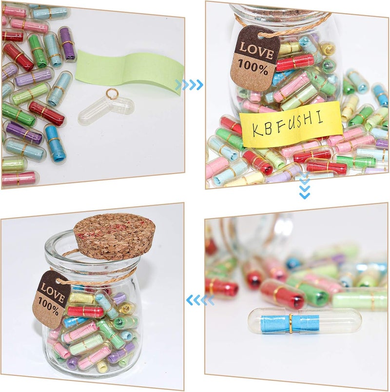 KBFUSHI Capsule Letters Message in a Bottle - Cute Things Gifts for Boyfriend Girlfriend - Love Letter for Anniversary, Birthday,Valentines Day, Mother's Day Gift (Mixed Color 50pcs) - Image 5