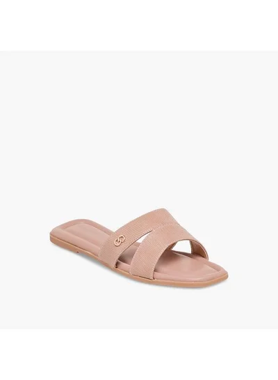 Celeste Women's Textured Slip-On Flat Sandals