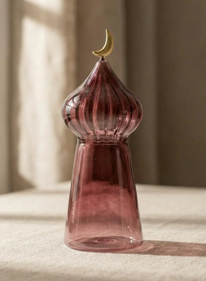 صلصال سكن - قطعة زجاج زينة رمضان سكن مصنوعة يدوياً