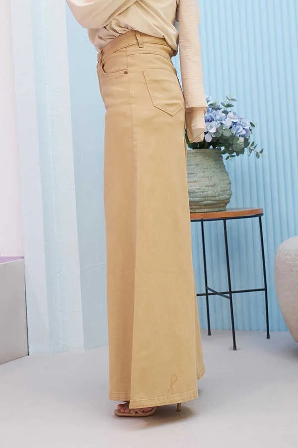 Neways 1162-GABARDIN Trouser Skirt Beige