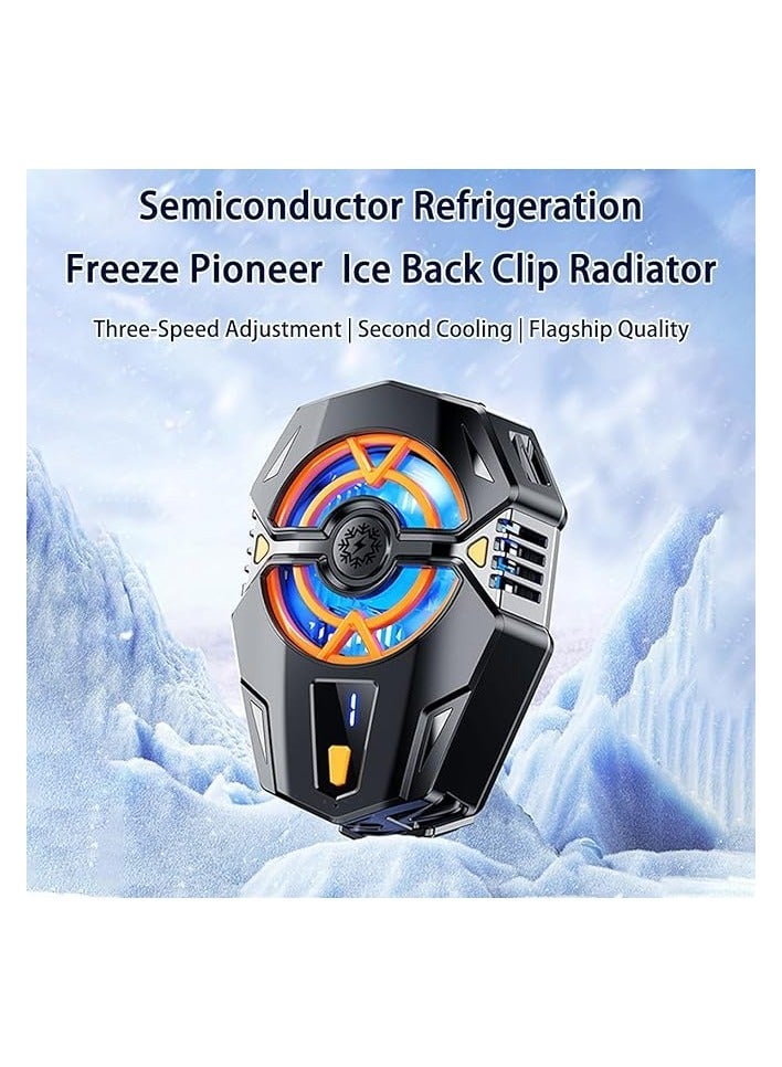 Raxoom Promass Phone Cooler, 3 Speeds Adjustable Portable Cell Phone Radiator with Led Temperature Display, Silent Phone Cooling Fan with Semi-Conductor Cooling Chip, Phone Cooling Fan for Mobile Gaming - Image 3