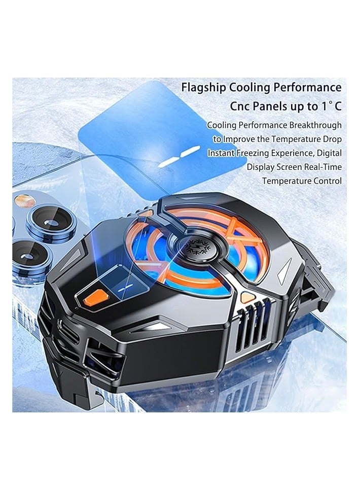 Raxoom Promass Phone Cooler, 3 Speeds Adjustable Portable Cell Phone Radiator with Led Temperature Display, Silent Phone Cooling Fan with Semi-Conductor Cooling Chip, Phone Cooling Fan for Mobile Gaming - Image 2