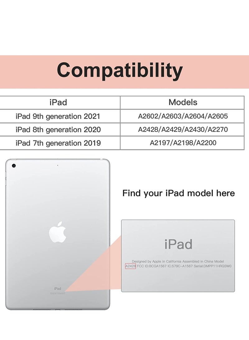 ELTRAZONE iPad 9th/8th/7th Generation case (2021/2020/2019) iPad 10.2-Inch Case with Pencil Holder [Sleep/Wake] Slim Soft TPU Back Smart Magnetic Stand Protective Cover Cases (Black) - Image 2