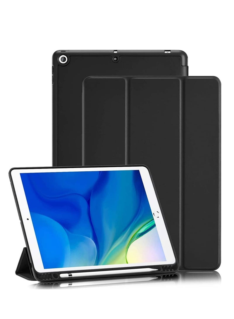 ELTRAZONE iPad 9th/8th/7th Generation case (2021/2020/2019) iPad 10.2-Inch Case with Pencil Holder [Sleep/Wake] Slim Soft TPU Back Smart Magnetic Stand Protective Cover Cases (Black) - Image 4