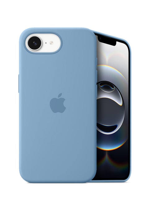 Apple iPhone 16e 5G 2025 Premium Soft Liquid Silicone Case Cover (MCRPSN) - Winter Blue