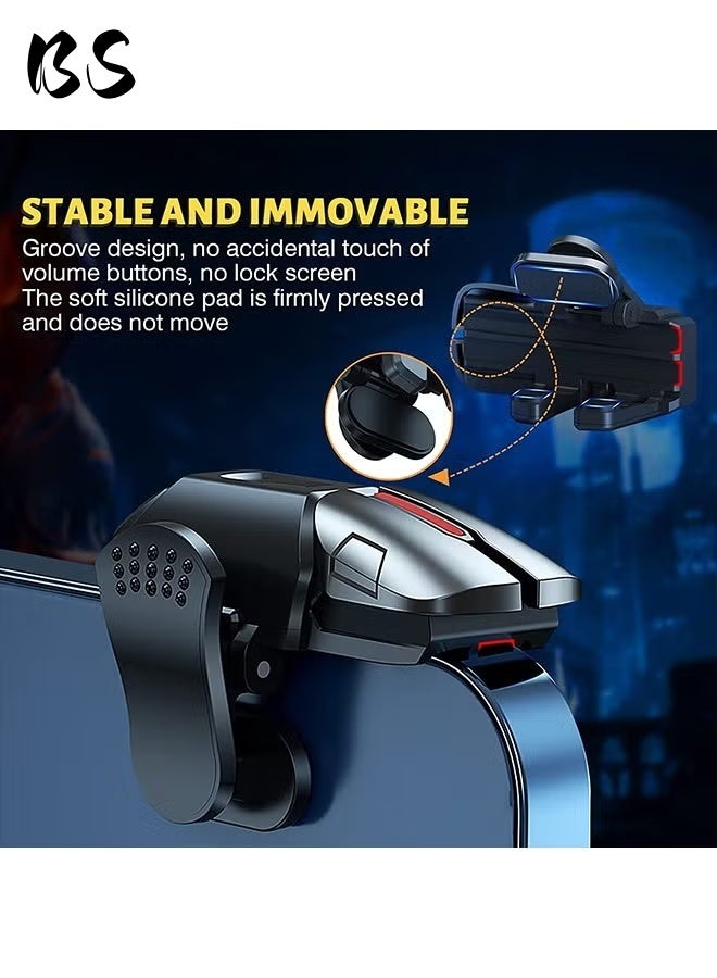 2026 New Model Mobile Game Controller Trigger|6 Finger Game Trigger| PUBG Accessories|Sensitive Shoot TargetMetal ons for PUBG/Fortnite/Call of Duty/Rules of Survival and many other games(Includes 2 random color finger sleeves) - Image 4