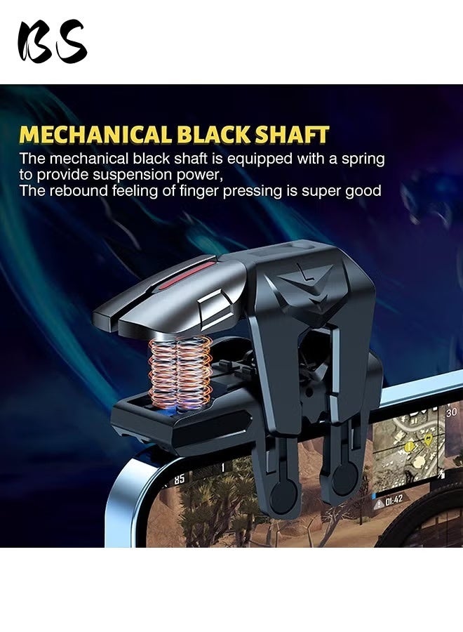 2026 New Model Mobile Game Controller Trigger|6 Finger Game Trigger| PUBG Accessories|Sensitive Shoot TargetMetal ons for PUBG/Fortnite/Call of Duty/Rules of Survival and many other games(Includes 2 random color finger sleeves) - Image 3