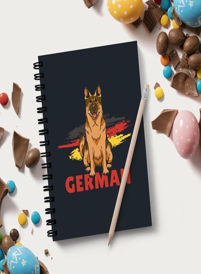 VPRINT QUALITY Vprint German Guard dog Spiral Wiro Unruled Blank Pages Notebook Diary Journal Drawing Book Size-A5(6X9 Inches) (German Guard dog) - Image 2