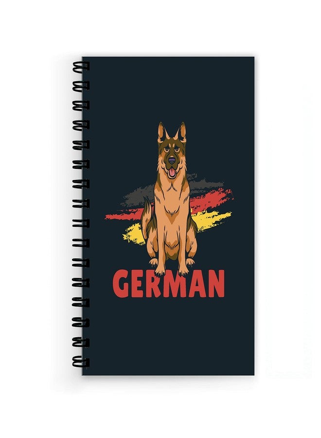 VPRINT QUALITY Vprint German Guard dog Spiral Wiro Unruled Blank Pages Notebook Diary Journal Drawing Book Size-A5(6X9 Inches) (German Guard dog) - Image 1