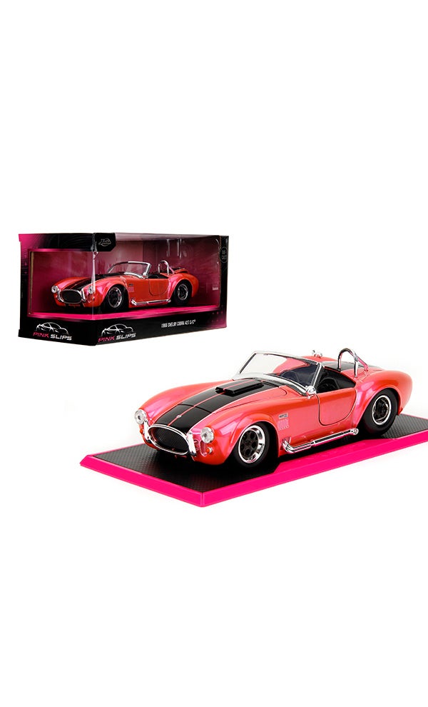 JADA سيارات وردية 1:24 - شيلبي كوبرا 427 1965، سيارة مصنوعة من الصب، ألعاب للأطفال والبالغين - Image 1