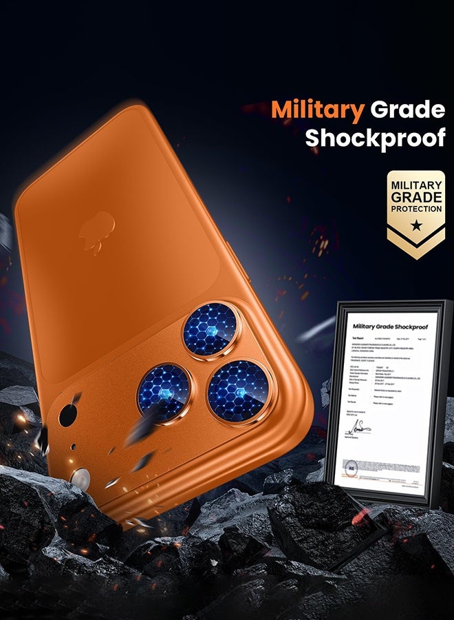 SUNDAREE واقي عدسة كاميرا iPhone 17 Pro - [مقاوم للكسر بدرجة عسكرية] [التصاق قوي] واقي شاشة كاميرا من الزجاج المقوى المصنوع من سبائك الألومنيوم المعدني، تيتانيوم برتقالي - Image 4