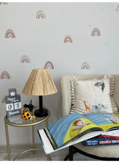 Maison Avf Bohemian Wicker Raffia Lampshade Black Metal Leg (Scandinavian, Modern, Rattan, Lighting)  - Image 3