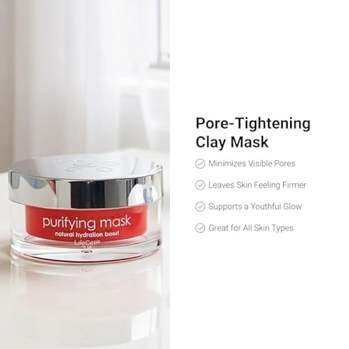 LifeCell Purifying Clay Mask – Deep Cleansing Facial Mask with Argan Oil, Green Tea, and Licorice Root – Exfoliates, Tightens Pores & Revitalizes Skin – 75ml - Image 5