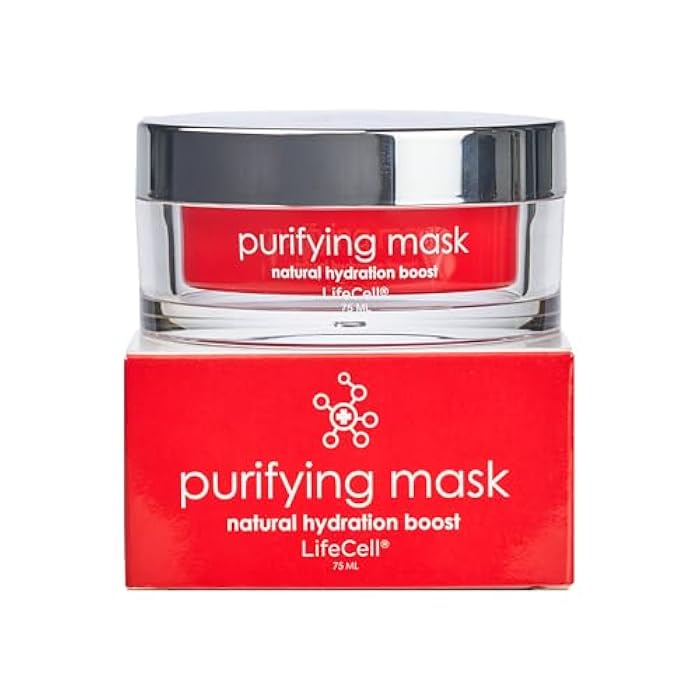 LifeCell Purifying Clay Mask – Deep Cleansing Facial Mask with Argan Oil, Green Tea, and Licorice Root – Exfoliates, Tightens Pores & Revitalizes Skin – 75ml - Image 1