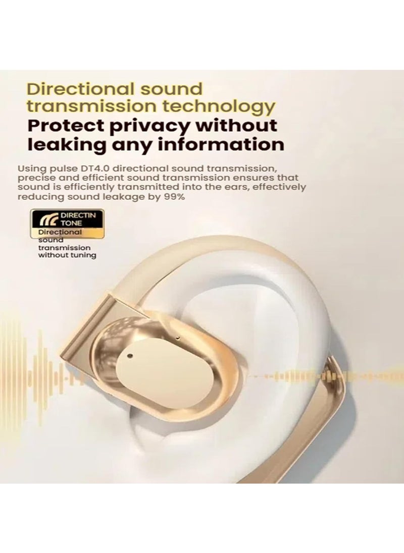 xozgdovg - Ai Translating Ear Buds, Wireless Bluetooth Translation Earbuds, 144 Languages Play Music Bluetooth Over-Ear Earbuds Treble Translation in Real Time for Travel Business Learning(A-Khaki) - Image 1