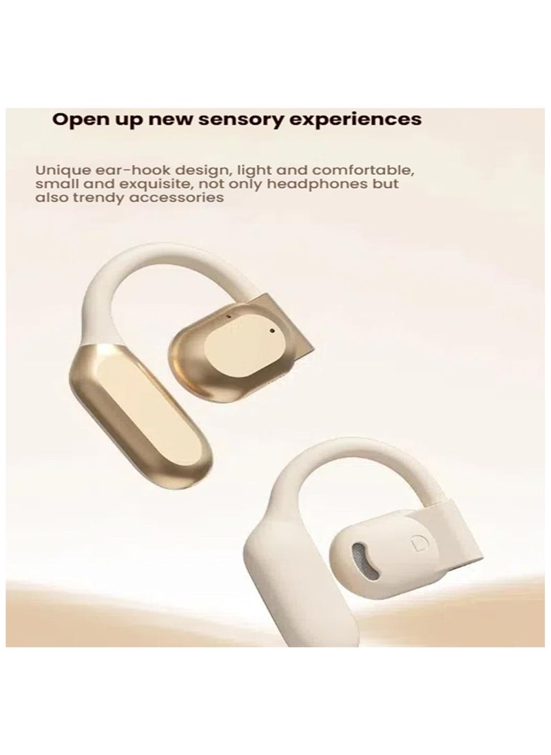 xozgdovg - Ai Translating Ear Buds, Wireless Bluetooth Translation Earbuds, 144 Languages Play Music Bluetooth Over-Ear Earbuds Treble Translation in Real Time for Travel Business Learning(A-Khaki) - Image 1