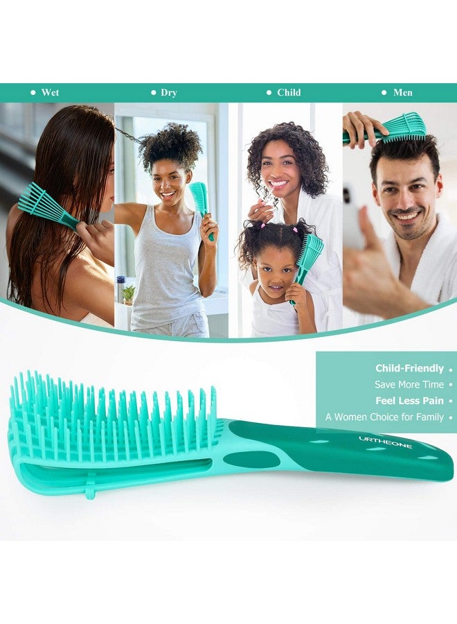 URTHEONE Detangling Hair Brush,Hair Detangler Brush and Wide Tooth Comb Set for Black Natural Curly Wet Dry Thick Straight Long Hair, Afro American Type 3a-4c, Comfortable Grip,Easy to Clean, Durable - Image 3