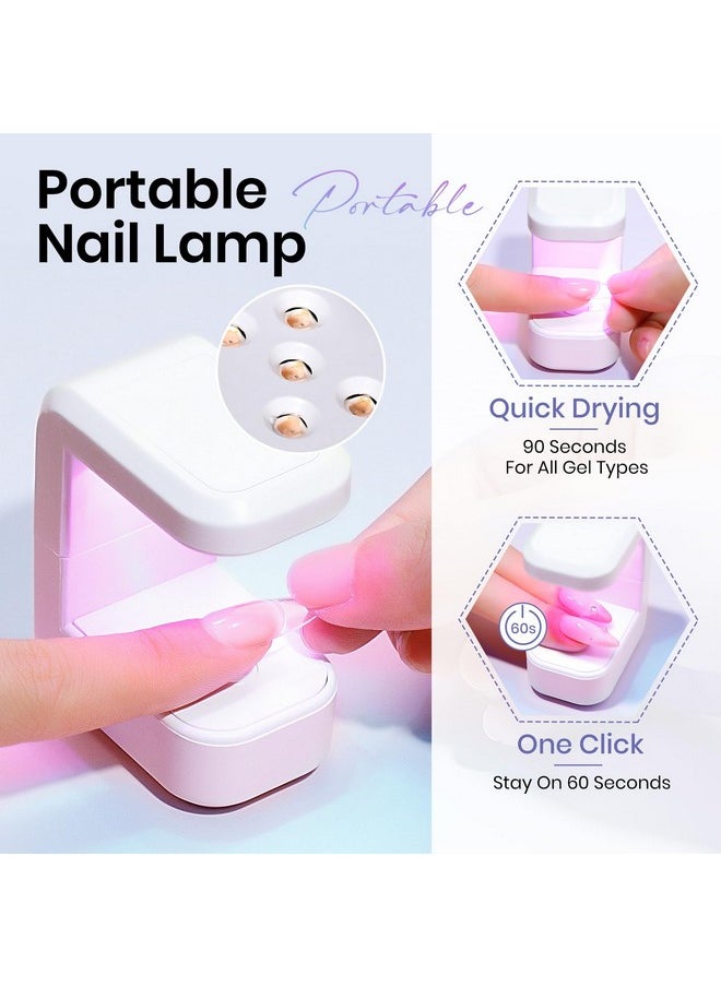 MIZHSE - MIZHSE Solid Nail Glue, 18g Solid Nail Glue Gel for Nails and Mini U V Light LED Lamp for Nail Cured Solid Gel Nail Glue for Acrylic Nails, Nail Tips Long Lasting Rhinestone Glue for Nail Salon - Image 1