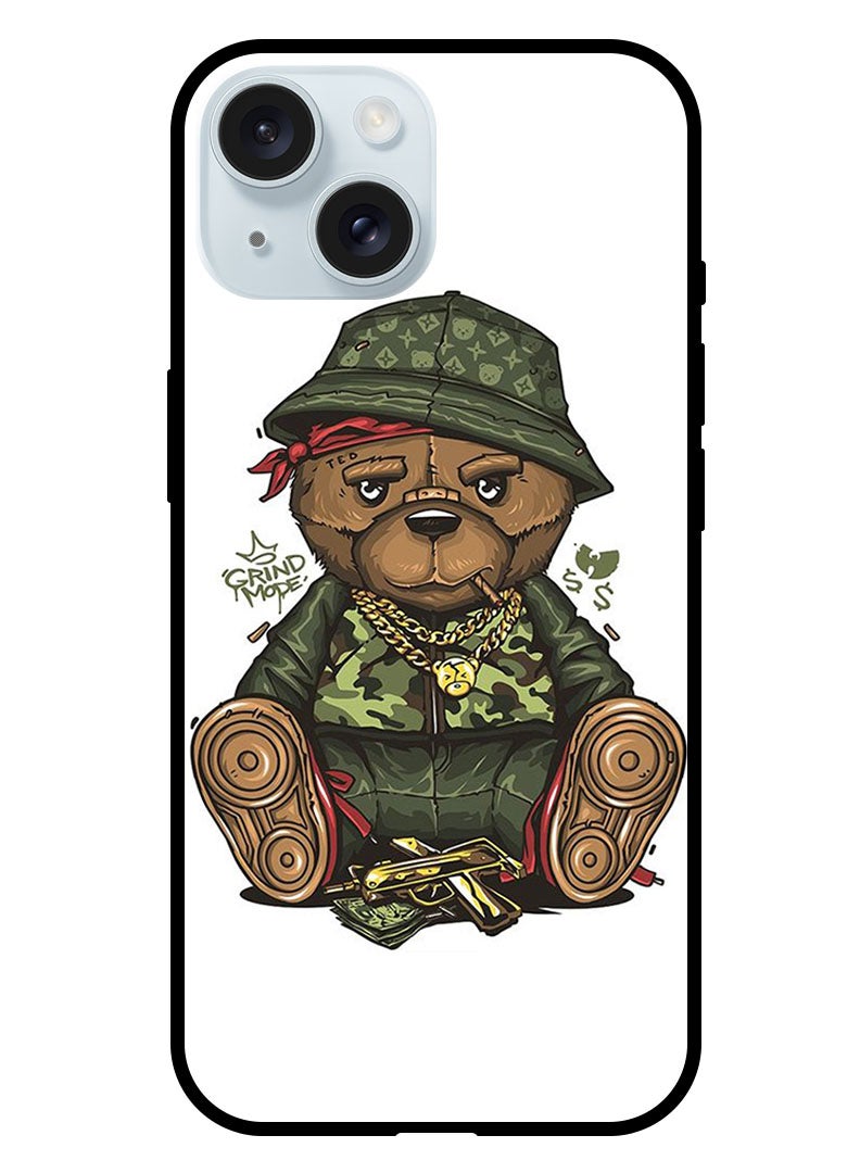 Theodor Protective Case Anti Scratch Shock Proof Bumper Cover For iPhone 15 Teddy Bear - Image 1