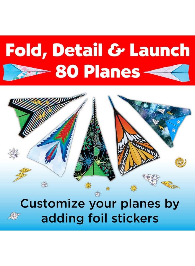 Creativity for Kids Fold And Launch Paper Airplanes Create 80 Paper Planes 2 Airplane Launchers Crafts For Kids Age 6 8+ - Image 3