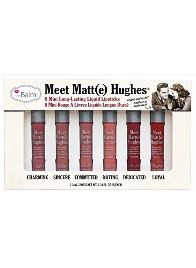 theBalm Meet Matt(e) Hughes Set of 6 Mini Long-Lasting Liquid Lipsticks, 0.04 Ounce (Pack of 6) - Image 1