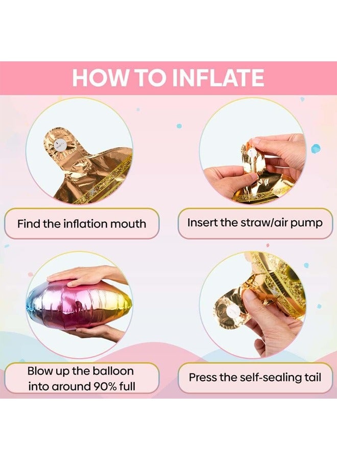 Number 7 Balloon with Detachable Crown, Easy Inflate and deflate reusable, Premium Foil Mylar Balloons for Birthdays, Anniversaries, and Party Decorations(40 inch, Multicolor） - Image 5