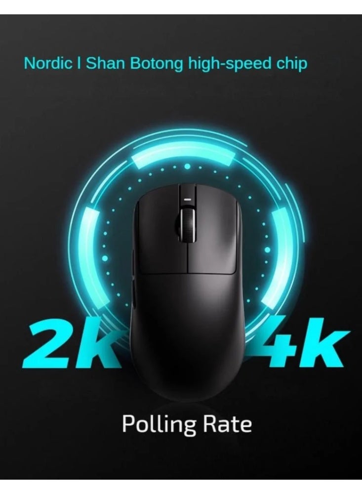 في اكس اي ماوس بلوتوث لاسلكي VXE R1 Pro Max خفيف الوزن نطاق العمل المستمر بطارية ذات سعة أكبر تدوم حتى 150 ساعة 100 مليون نقرة سرعة ذكية تأخير منخفض مناسب للالعاب قابل لإعادة الشحن Pixart PAW3395 اللون اسود - Image 2