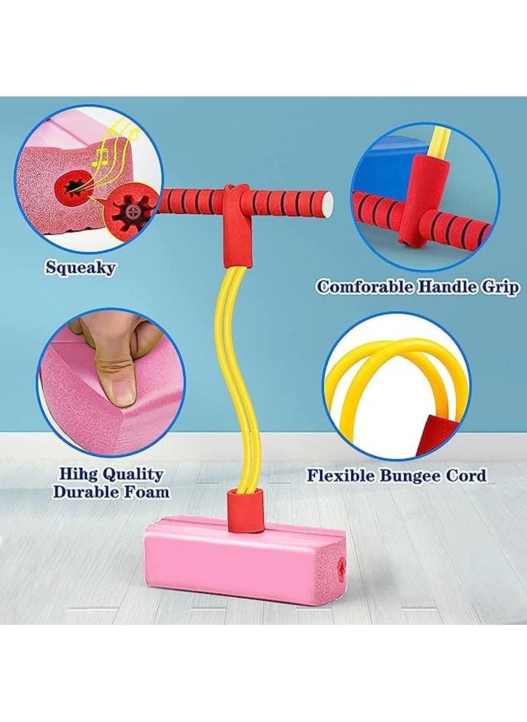 FUN MOMENT - Pogo Jump Stick Made of Safe and Fun Foam Material Blue Color - Image 1