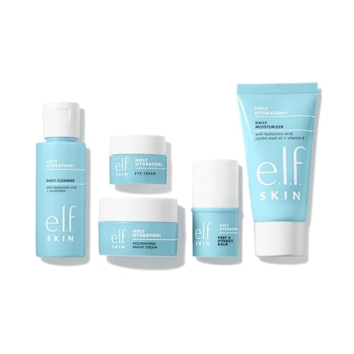 elf e.l.f. SKIN Holy Hydration! Jet Set Hydration Kit, Travel Friendly Hydrating Skincare Set, Face Cleanser, Balm, Moisturizer, Eye Cream & Night Cream, Vegan & Cruelty-Free - Image 3
