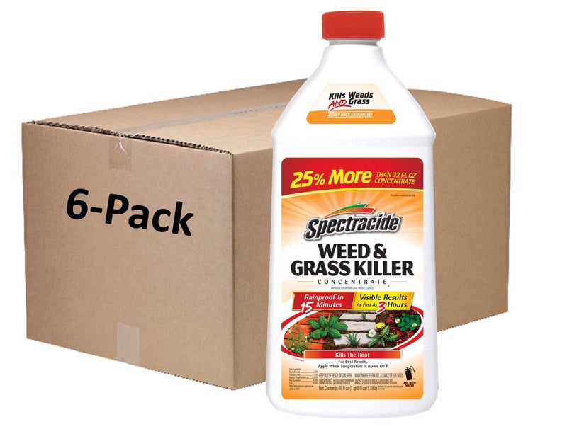Spectracide Weed And Grass Killer Concentrate 40 Ounces, Use On Patios, Walkways And Driveways, 6 Pack - Image 1