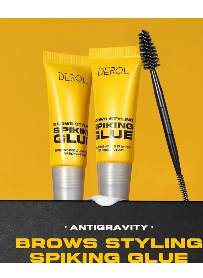 DEROL DEROL Eyebrow Styling Glue with Brush | Transparent Waterproof Sweat-Resistant Long-Lasting Eyebrow Gel for All Skin Types Professional & Home Use  - Image 5