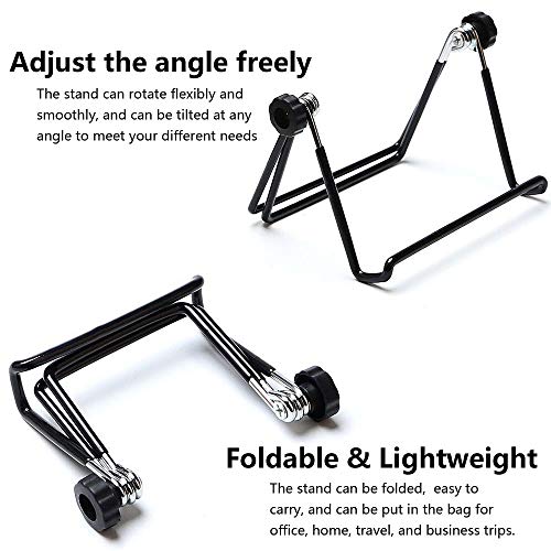VOVIGGOL Adjustable Tablet Stand Holder, Non-Slip Foldable Holder Cradle Fit for 9-12.9" Tablets, iPad, Samsung and Kindle Fire, Display Stands Picture Frame Stand for Photos (Large Black) - Image 3