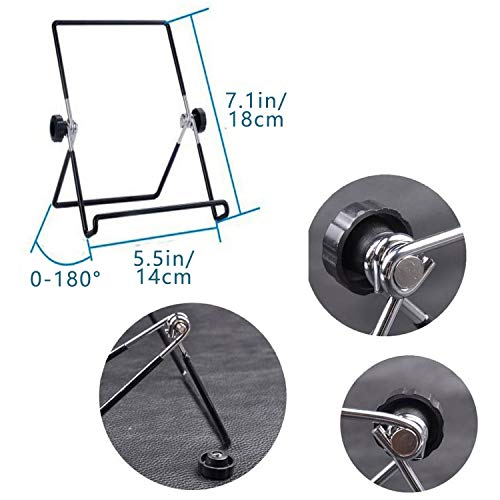 VOVIGGOL Adjustable Tablet Stand Holder, Non-Slip Foldable Holder Cradle Fit for 9-12.9" Tablets, iPad, Samsung and Kindle Fire, Display Stands Picture Frame Stand for Photos (Large Black) - Image 5