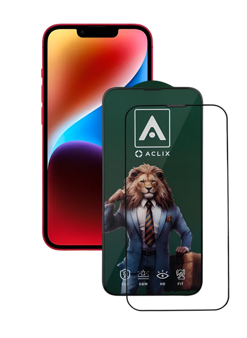 ACLIX Antistatic ESD Dustproof Premium Quality High Definition Tempered Glass Screen Protector Designed For  iPhone 14 Plus - Image 1