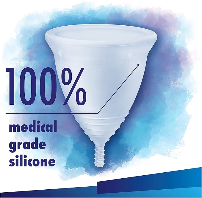 Tampax Cup Tampax Regular Flow Menstrual Cups Comfortfit Protection Day and Night Made with 100 Medical Grade Silicone Clinically Tested Easy Cleansing Reusable Supplied with a Carry Case - Image 2
