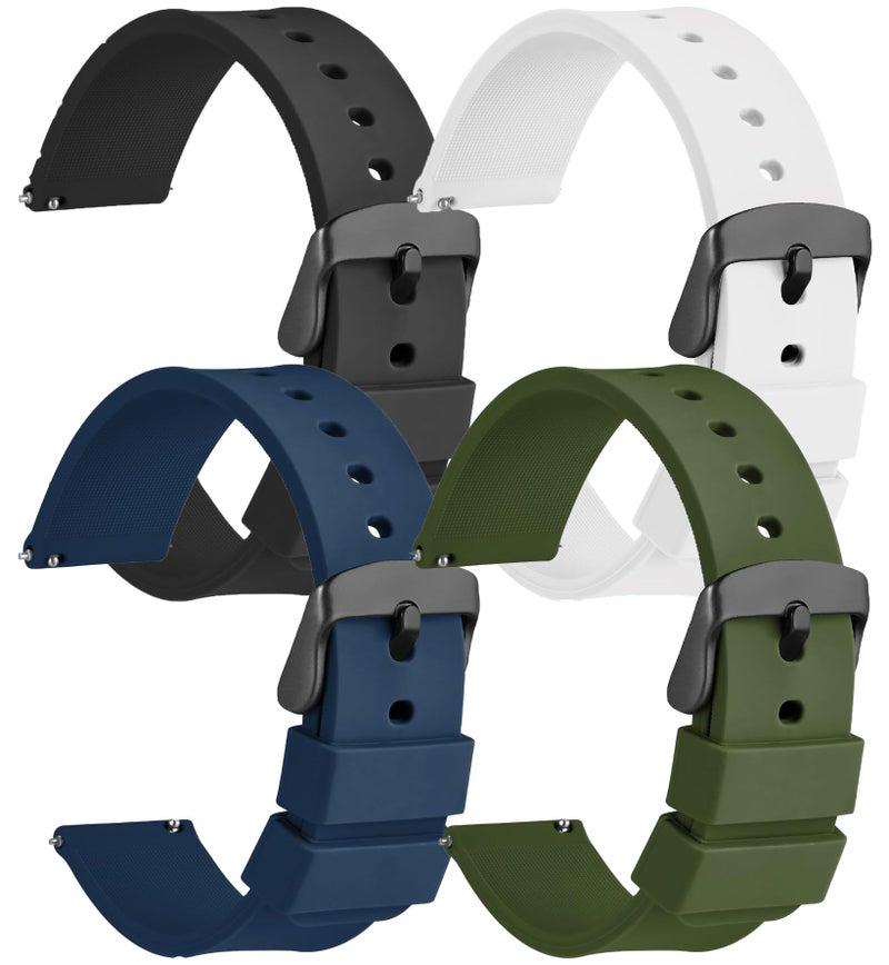 CERLINK 4Pcs 22mm SmartWatch Strap with Black Buckle for Fire Boltt/Boat/Noise/Amazfit/Oxy/Pulse/Beat/Boat Storm & All 19mm Lugs Watches - Image 5