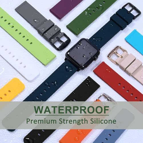 CERLINK 4Pcs 22mm SmartWatch Strap with Black Buckle for Fire Boltt/Boat/Noise/Amazfit/Oxy/Pulse/Beat/Boat Storm & All 19mm Lugs Watches - Image 3