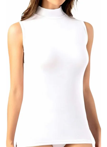 Tezzgelsin Women's Zero Sleeve Turtleneck Cotton Undershirt