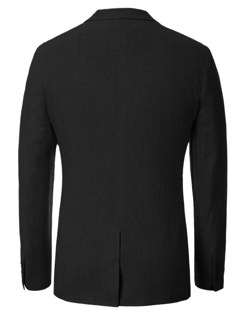 PJ PAUL JONES Mens Blazer Jacket Two Button Casual Sport Coat Lightweight Dress Blazer Fashion Black - Image 3