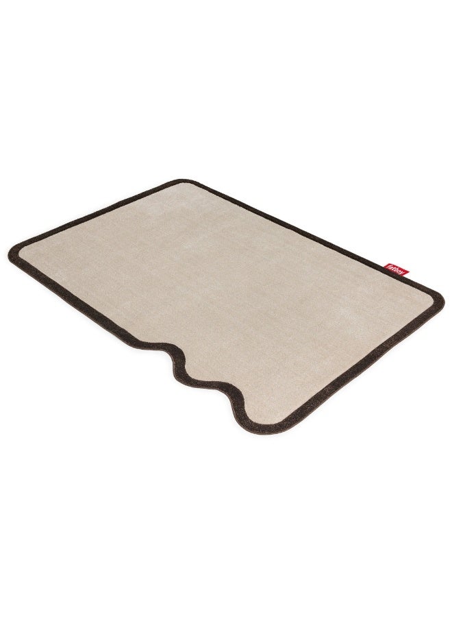 Fatboy Carpet Petit Not Straight (Small) | Playful shape with rounded corners and wavy edge | Supersoft | Ideal for smaller indoor spaces | 230 x 160 cm -Cream Brown - Image 4