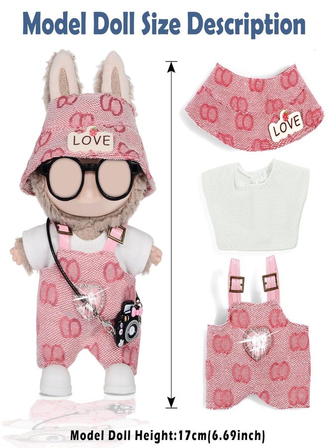 iBayda Total 3 Sets Doll Clothes Accessories for 17cm Dolls Include: 3 Hats, 3 Tops, 3 Rompers, 1 Bag, 1 Glasses and 1 Shoes- Soft & Stylish Costume Accessories (Doll Not Icluded) - Image 5