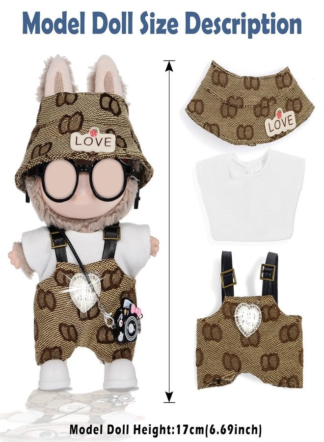 iBayda Total 3 Sets Doll Clothes Accessories for 17cm Dolls Include: 3 Hats, 3 Tops, 3 Rompers, 1 Bag, 1 Glasses and 1 Shoes- Soft & Stylish Costume Accessories (Doll Not Icluded) - Image 3