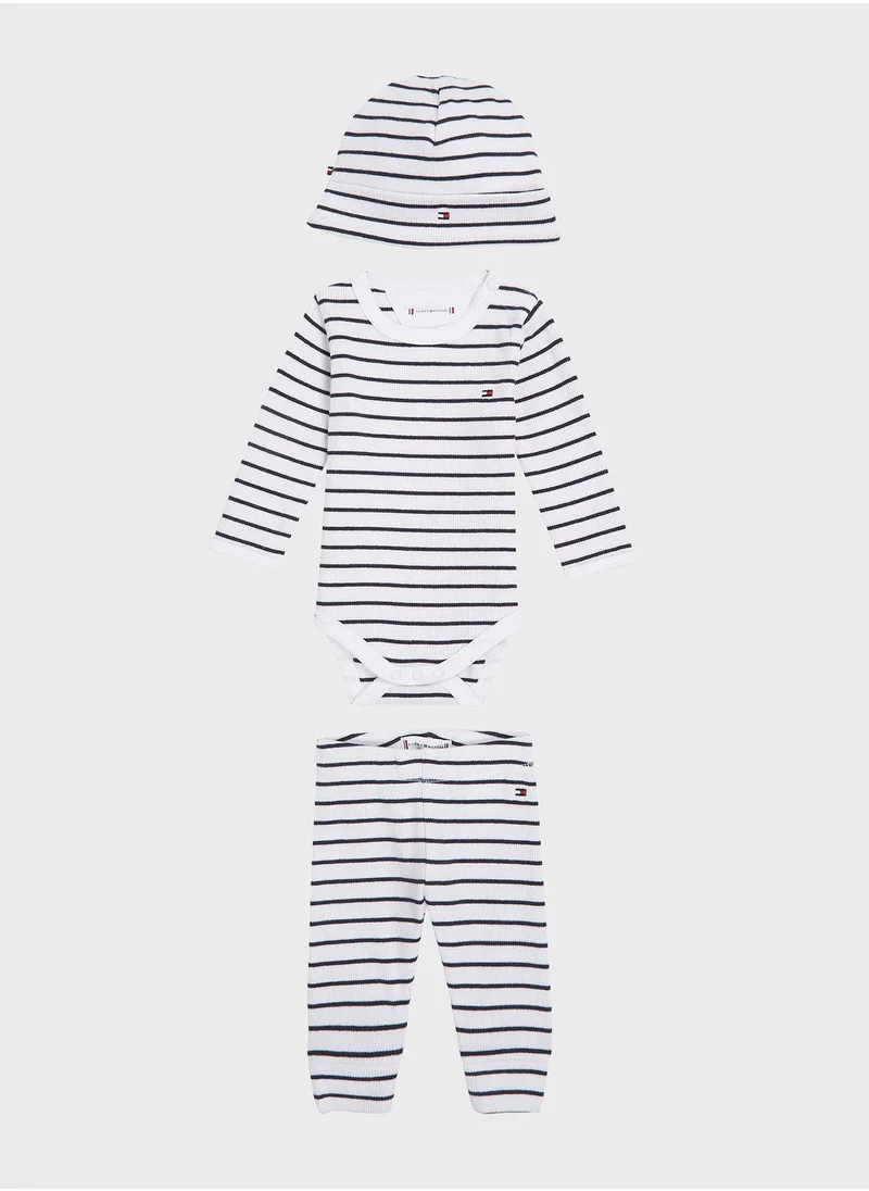 TOMMY HILFIGER Kids Striped 3 Piece Gift Set