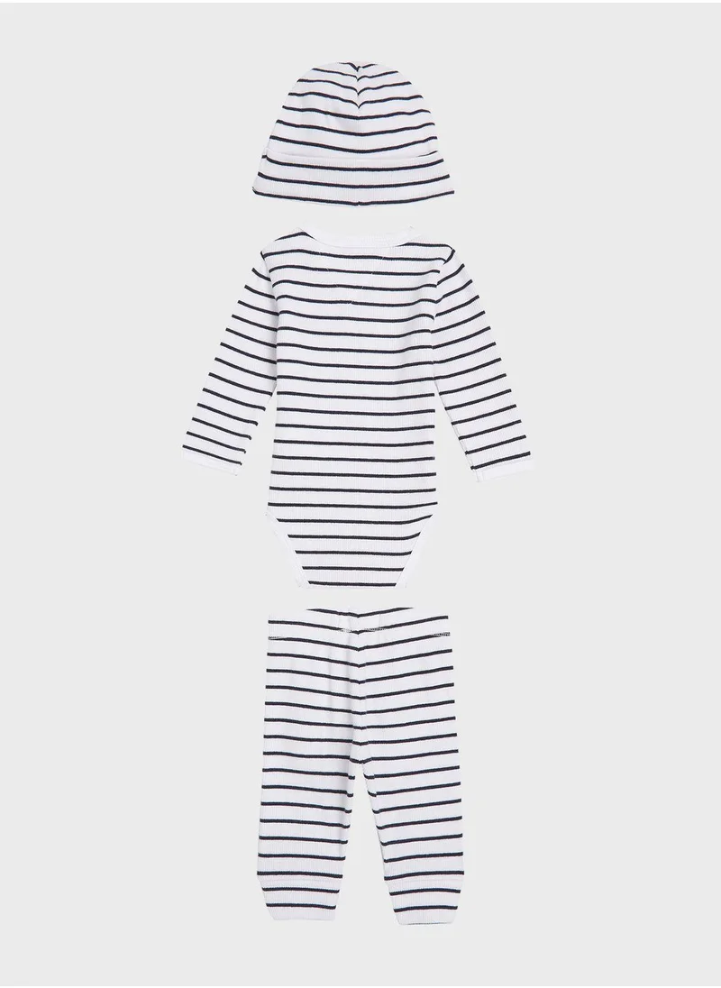 TOMMY HILFIGER Kids Striped 3 Piece Gift Set