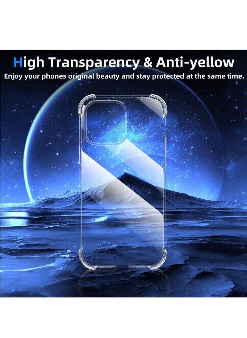 Houmt iPhone 14 Pro Case Clear Soft Flexible TPU Material Anti Shock Slim Transparent with 4 Corners Bumper Shockproof Protective Cover  - Image 3
