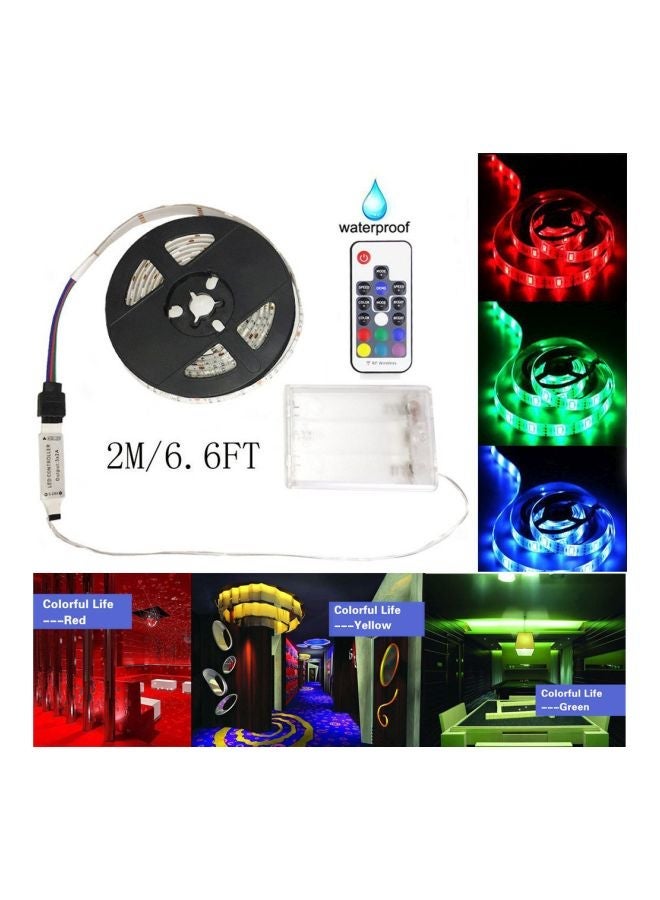 Voberry شريط ضوء LED يعمل بالبطارية أسود/أبيض 10x2x1 سم - Image 2