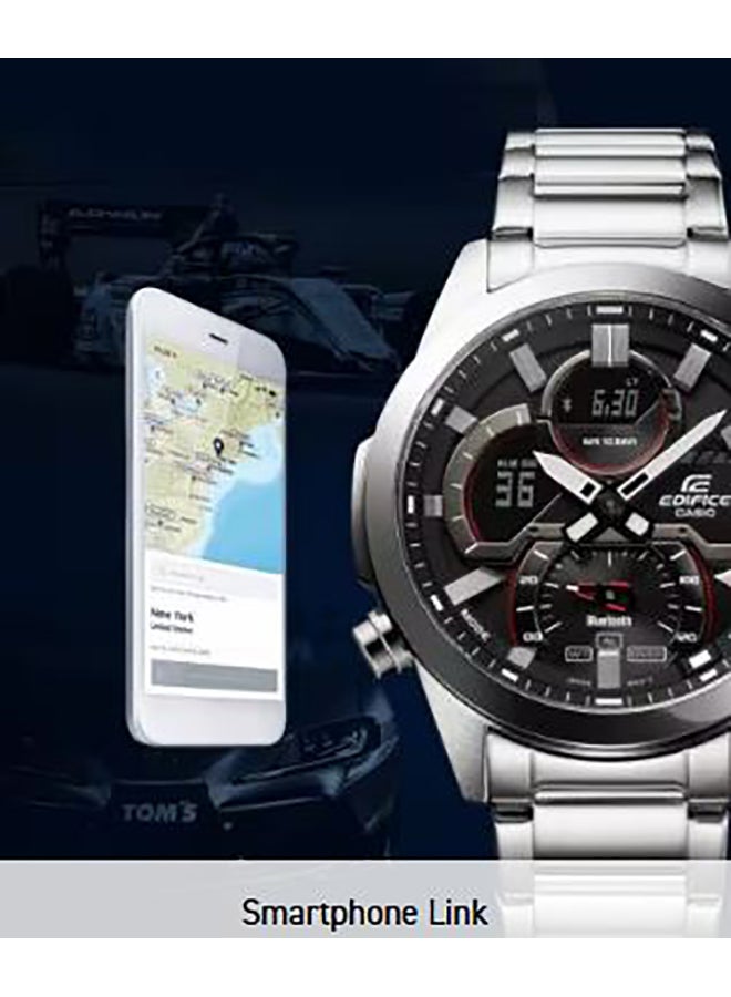 CASIO Men's Analog+Digital Stainless steel Wrist Watch ECB-30D-1ADF - 42 Mm - Image 2